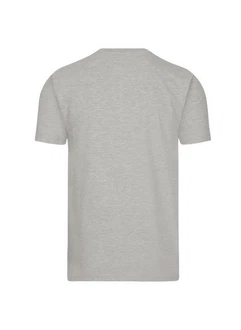 Trigema T-Shirt TRIGEMA V-Shirt DELUXE Grau/Hellgrau