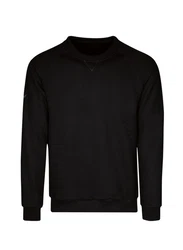 Trigema Sweatshirt mit angerauter Innenseite Schwarz