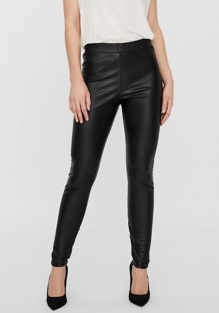 JDYSTINE Damen PU Leggings Lederoptik – Skinny Fit, Wet Look, 95% Polyester, 5% Elasthan