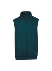 Trigema Steppweste TRIGEMA Weste aus bequemem Sweat-Material blau