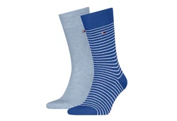 Tommy Hilfiger Socken TH MEN SMALL STRIPE SOCK 2P Hellblau/Blau/Grau