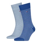 Tommy Hilfiger Socken TH MEN SMALL STRIPE SOCK 2P Hellblau/Blau/Grau