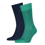 Tommy Hilfiger Socken TH MEN SMALL STRIPE SOCK 2P Türkis/Blau/Dunkelblau/Dunkelgrün/Grün