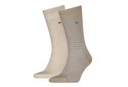 Tommy Hilfiger Socken TH MEN SMALL STRIPE SOCK 2P Khaki/Beige/Braun