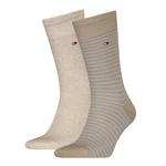 Tommy Hilfiger Socken TH MEN SMALL STRIPE SOCK 2P Khaki/Beige/Braun