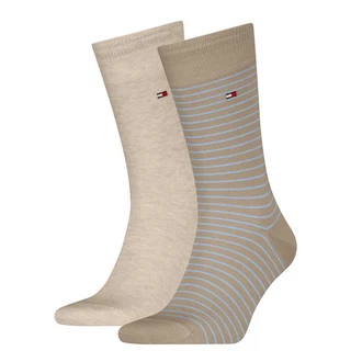 Tommy Hilfiger Socken TH MEN SMALL STRIPE SOCK 2P Khaki/Beige/Braun