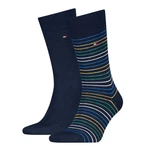Tommy Hilfiger Socken TH MEN SMALL STRIPE SOCK 2P Dunkelblau