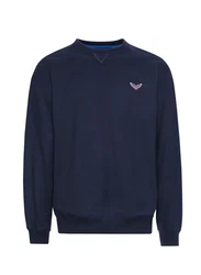 Trigema Oversized Sweatshirt mit Logo-Patch blau (navy)