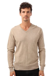 Kaschmirpullover mit V-Ausschnitt und elegantem Fit