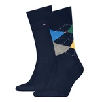 Tommy Hilfiger Socken TH MEN SOCK CHECK 2P Dunkelblau