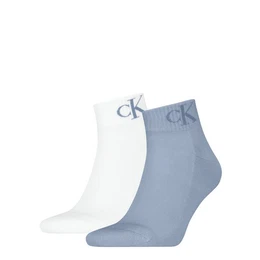Kurzsocken CKJ MEN QUARTER 2P MONOGRAM (2-Paar, 2 Paar) mit dezenter Logostickerei