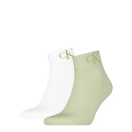 Kurzsocken CKJ MEN QUARTER 2P MONOGRAM (2-Paar, 2 Paar) mit dezenter Logostickerei