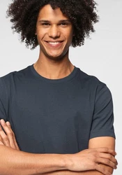 OTTO Products T-Shirt Basic Dunkelblau/Dunkelgrau/Blau