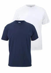 Fruit of the Loom T-Shirt (Packung, 2-tlg) Dunkelblau/Blau/Weiß/Hellblau