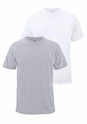Fruit of the Loom T-Shirt (Packung, 2-tlg) Grau/Hellgrau/Weiß/Silber