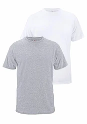 Fruit of the Loom T-Shirt (Packung, 2-tlg) Grau/Hellgrau/Weiß/Silber