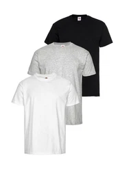 Fruit of the Loom T-Shirt mit Rundhalsausschnitt Grau/Hellgrau/Weiß/Schwarz/Dunkelgrau/Silber
