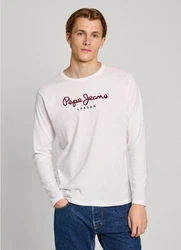Pepe Jeans Langarmshirt Eggo Beige/Grün/Rosa/Blau/Weiß/Grau/Braun/Rot/Creme