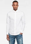 G-STAR Langarmhemd Dressed Super Slim Weiß/Creme/Gelb