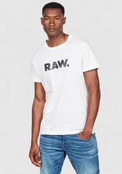 G-STAR T-Shirt Holorn Weiß/Rot/Dunkelblau/Braun
