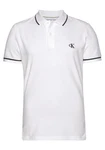 Calvin Klein Jeans Poloshirt TIPPING SLIM POLO mit Logomarkenlabel Weiß/Creme/Grau