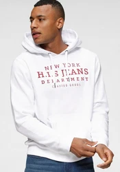 H.I.S Kapuzensweatshirt mit Print und Badge 