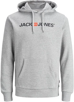 Jack & Jones Hoodie Corp Sweat Hood Kapuzen Sweatshirt Jumper Reg Fit (3477) Grau/Hellblau/Hellgrau/Schwarz/Rot