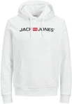 Jack & Jones Hoodie Corp Sweat Hood Kapuzen Sweatshirt Jumper Reg Fit (3477) Schwarz/Weiß/Hellblau/Creme/Blau/Rot