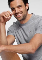 KangaROOS T-Shirt Kurzarm Rundhals Grau/Hellgrau/Rosa