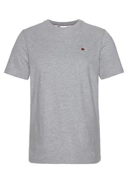 T-Shirt Kurzarm, unifarben, Rundhals, aus Baumwolle, aus Single Jersey