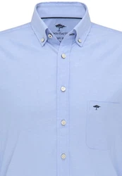 FYNCH-HATTON Langarmhemd mit Button-Down-Kragen Hellblau/Blau
