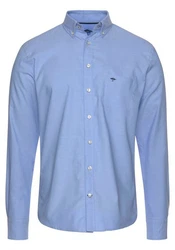 FYNCH-HATTON Langarmhemd mit Button-Down-Kragen Hellblau/Blau