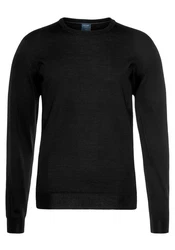 OLYMP Rundhalspullover Strick Casual Schwarz