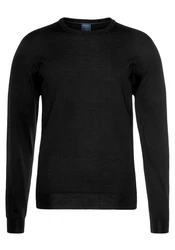 OLYMP Rundhalspullover Strick Casual Schwarz