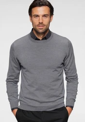 OLYMP Rundhalspullover Strick Casual 