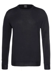 OLYMP Rundhalspullover Strick Casual Dunkelblau/Schwarz/Dunkelgrau