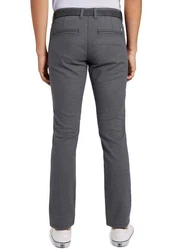 TOM TAILOR Denim Chinohose Strukturierte mit Gürtel Dunkelgrau/Grau/Hellgrau