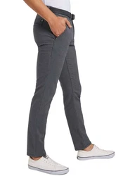 TOM TAILOR Denim Chinohose Strukturierte mit Gürtel Dunkelgrau/Grau/Hellgrau