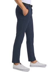 TOM TAILOR Denim Chinohose Strukturierte mit Gürtel Dunkelblau/Grau/Hellblau/Blau