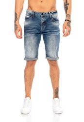Red Bridge Herren Jeans Shorts Kurze Hose Denim Bermuda Stretch Capri Basic 