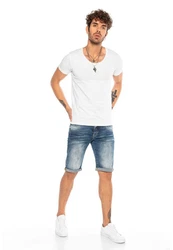 Red Bridge Herren Jeans Shorts Kurze Hose Denim Bermuda Stretch Capri Basic 