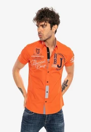 Kurzarmhemd Fort Wayne im Slim Fit-Schnitt mit Stickerei