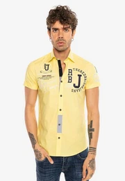 Kurzarmhemd Fort Wayne im Slim Fit-Schnitt mit Stickerei