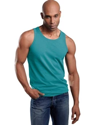 H.I.S Tanktop Unterhemd Herren 3-tlg Rundhals Türkis