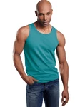 H.I.S Tanktop Unterhemd Herren 3-tlg Rundhals Türkis