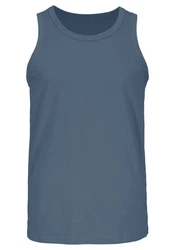 H.I.S Tanktop Unterhemd Herren 3-tlg Rundhals Grau/Dunkelblau/Blau