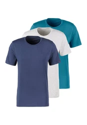 Bruno Banani T-Shirt mit Rundhals-Ausschnitt Dunkelblau/Grau/Blau