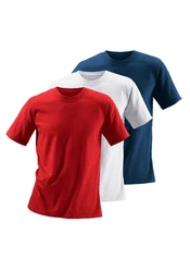 H.I.S T-Shirt (Packung, 3-tlg)  Weiß/Schwarz/Creme/Grau