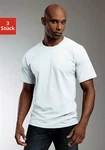 H.I.S T-Shirt (Packung, 3-tlg)  Weiß/Schwarz/Creme/Grau