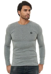 Strickpullover Rancho Cucamonga mit schickem Logopatch